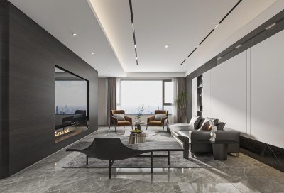 现代客餐厅3D模型下载